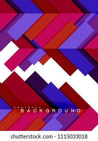 Formas geométricas abstractas multicolores, fondo geométrico para banner web, presentación comercial, paquete de anuncios, plantilla de impresión, fondo de pantalla