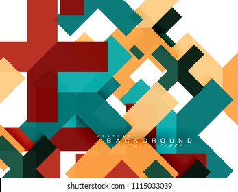 Multicolored abstract geometric shapes, geometry background for web banner, business presentation, ads package, print template, wallpaper