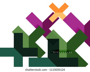 Multicolored abstract geometric shapes, geometry background for web banner, business presentation, ads package, print template, wallpaper