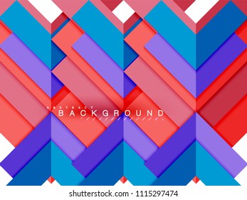 Multicolored abstract geometric shapes, geometry background for web banner, business presentation, ads package, print template, wallpaper