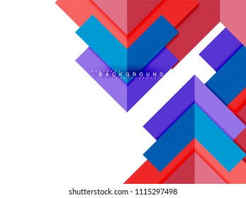 Formas geométricas abstractas multicolores, fondo geométrico para banner web, presentación comercial, paquete de anuncios, plantilla de impresión, fondo de pantalla