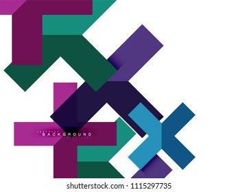 Formas geométricas abstractas multicolores, fondo geométrico para banner web, presentación comercial, paquete de anuncios, plantilla de impresión, fondo de pantalla