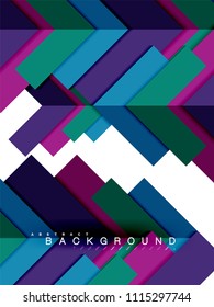 Multicolored abstract geometric shapes, geometry background for web banner, business presentation, ads package, print template, wallpaper