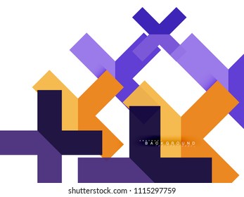 Multicolored abstract geometric shapes, geometry background for web banner, business presentation, ads package, print template, wallpaper