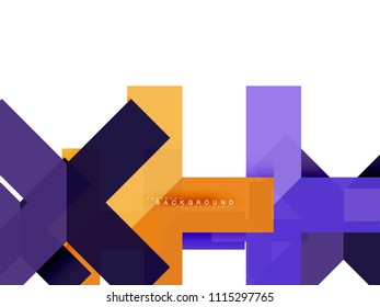 Multicolored abstract geometric shapes, geometry background for web banner, business presentation, ads package, print template, wallpaper