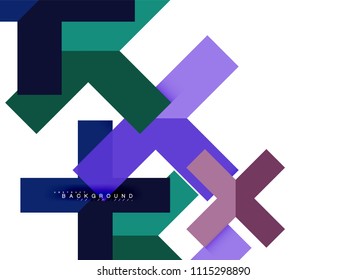 Abstrakte, mehrfarbige geometrische Formen, geometrischer Hintergrund für Webbanner, Geschäftspräsentation, Werbepaket, Druckvorlage, Bildschirmhintergrund