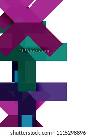 Abstrakte, mehrfarbige geometrische Formen, geometrischer Hintergrund für Webbanner, Geschäftspräsentation, Werbepaket, Druckvorlage, Bildschirmhintergrund