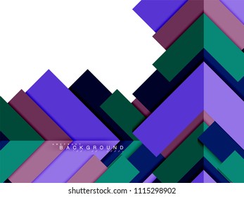 Abstrakte, mehrfarbige geometrische Formen, geometrischer Hintergrund für Webbanner, Geschäftspräsentation, Werbepaket, Druckvorlage, Bildschirmhintergrund