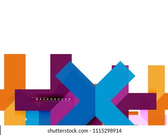 Multicolored abstract geometric shapes, geometry background for web banner, business presentation, ads package, print template, wallpaper