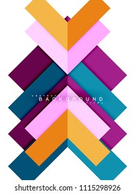 Formas geométricas abstractas multicolores, fondo geométrico para banner web, presentación comercial, paquete de anuncios, plantilla de impresión, fondo de pantalla