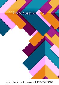 Formas geométricas abstractas multicolores, fondo geométrico para banner web, presentación comercial, paquete de anuncios, plantilla de impresión, fondo de pantalla