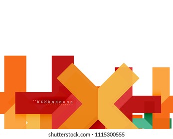 Multicolored abstract geometric shapes, geometry background for web banner, business presentation, ads package, print template, wallpaper