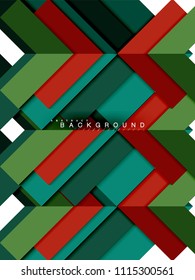 Multicolored abstract geometric shapes, geometry background for web banner, business presentation, ads package, print template, wallpaper