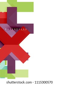 Formas geométricas abstractas multicolores, fondo geométrico para banner web, presentación comercial, paquete de anuncios, plantilla de impresión, fondo de pantalla