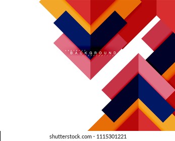 Formas geométricas abstractas multicolores, fondo geométrico para banner web, presentación comercial, paquete de anuncios, plantilla de impresión, fondo de pantalla