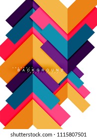 Multicolored abstract geometric shapes, geometry background for web banner, business presentation, ads package, print template, wallpaper