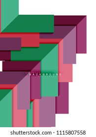 Formas geométricas abstractas multicolores, fondo geométrico para banner web, presentación comercial, paquete de anuncios, plantilla de impresión, fondo de pantalla