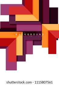Abstrakte, mehrfarbige geometrische Formen, geometrischer Hintergrund für Webbanner, Geschäftspräsentation, Werbepaket, Druckvorlage, Bildschirmhintergrund