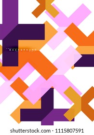 Multicolored abstract geometric shapes, geometry background for web banner, business presentation, ads package, print template, wallpaper
