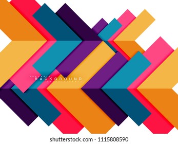 Formas geométricas abstractas multicolores, fondo geométrico para banner web, presentación comercial, paquete de anuncios, plantilla de impresión, fondo de pantalla