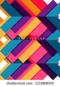 Abstrakte, mehrfarbige geometrische Formen, geometrischer Hintergrund für Webbanner, Geschäftspräsentation, Werbepaket, Druckvorlage, Bildschirmhintergrund