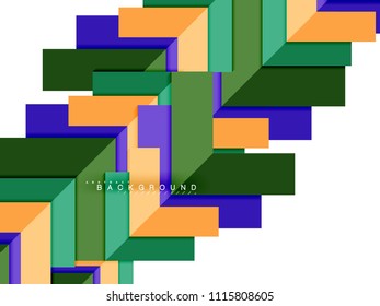 Multicolored abstract geometric shapes, geometry background for web banner, business presentation, ads package, print template, wallpaper