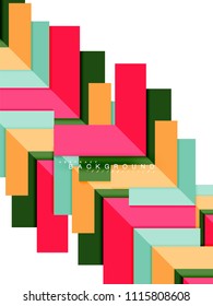 Multicolored abstract geometric shapes, geometry background for web banner, business presentation, ads package, print template, wallpaper