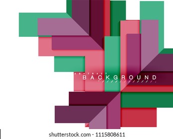 Formas geométricas abstractas multicolores, fondo geométrico para banner web, presentación comercial, paquete de anuncios, plantilla de impresión, fondo de pantalla