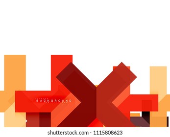 Multicolored abstract geometric shapes, geometry background for web banner, business presentation, ads package, print template, wallpaper