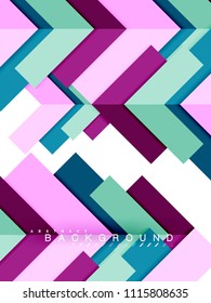 Abstrakte, mehrfarbige geometrische Formen, geometrischer Hintergrund für Webbanner, Geschäftspräsentation, Werbepaket, Druckvorlage, Bildschirmhintergrund
