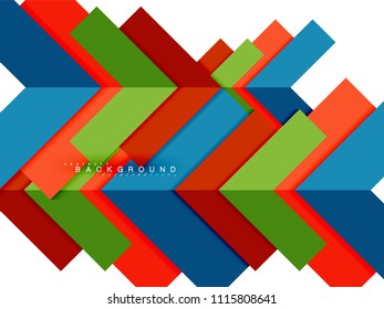 Multicolored abstract geometric shapes, geometry background for web banner, business presentation, ads package, print template, wallpaper