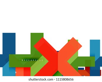 Formas geométricas abstractas multicolores, fondo geométrico para banner web, presentación comercial, paquete de anuncios, plantilla de impresión, fondo de pantalla