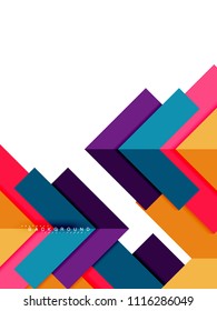 Multicolored abstract geometric shapes, geometry background for web banner, business presentation, ads package, print template, wallpaper