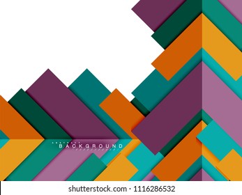 Formas geométricas abstractas multicolores, fondo geométrico para banner web, presentación comercial, paquete de anuncios, plantilla de impresión, fondo de pantalla