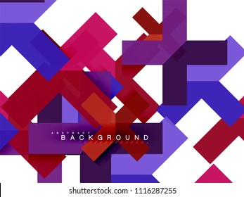 Formas geométricas abstractas multicolores, fondo geométrico para banner web, presentación comercial, paquete de anuncios, plantilla de impresión, fondo de pantalla
