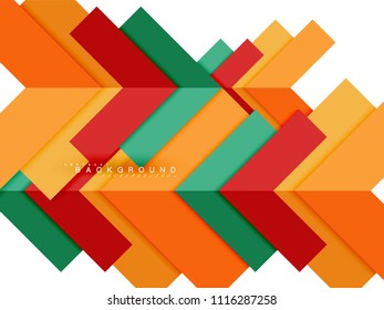 Multicolored abstract geometric shapes, geometry background for web banner, business presentation, ads package, print template, wallpaper