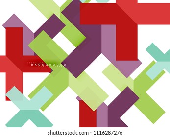 Multicolored abstract geometric shapes, geometry background for web banner, business presentation, ads package, print template, wallpaper