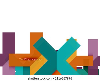 Formas geométricas abstractas multicolores, fondo geométrico para banner web, presentación comercial, paquete de anuncios, plantilla de impresión, fondo de pantalla