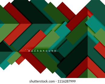 Formas geométricas abstractas multicolores, fondo geométrico para banner web, presentación comercial, paquete de anuncios, plantilla de impresión, fondo de pantalla
