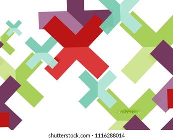 Multicolored abstract geometric shapes, geometry background for web banner, business presentation, ads package, print template, wallpaper