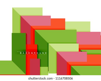 Multicolored abstract geometric shapes, geometry background for web banner, business presentation, ads package, print template, wallpaper