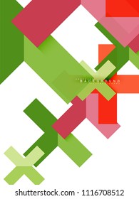 Multicolored abstract geometric shapes, geometry background for web banner, business presentation, ads package, print template, wallpaper