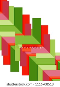 Formas geométricas abstractas multicolores, fondo geométrico para banner web, presentación comercial, paquete de anuncios, plantilla de impresión, fondo de pantalla