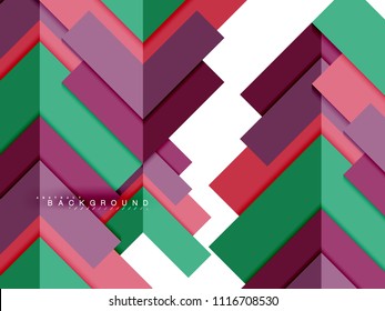 Multicolored abstract geometric shapes, geometry background for web banner, business presentation, ads package, print template, wallpaper
