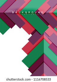 Multicolored abstract geometric shapes, geometry background for web banner, business presentation, ads package, print template, wallpaper