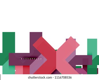 Multicolored abstract geometric shapes, geometry background for web banner, business presentation, ads package, print template, wallpaper