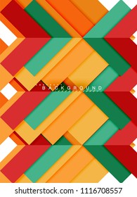 Multicolored abstract geometric shapes, geometry background for web banner, business presentation, ads package, print template, wallpaper
