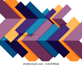 Multicolored abstract geometric shapes, geometry background for web banner, business presentation, ads package, print template, wallpaper