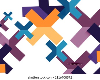Multicolored abstract geometric shapes, geometry background for web banner, business presentation, ads package, print template, wallpaper