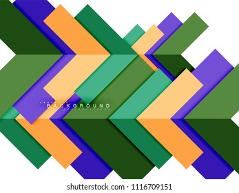 Multicolored abstract geometric shapes, geometry background for web banner, business presentation, ads package, print template, wallpaper